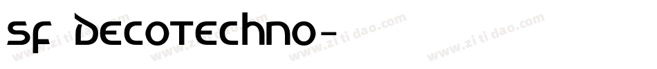 SF DecoTechno字体转换